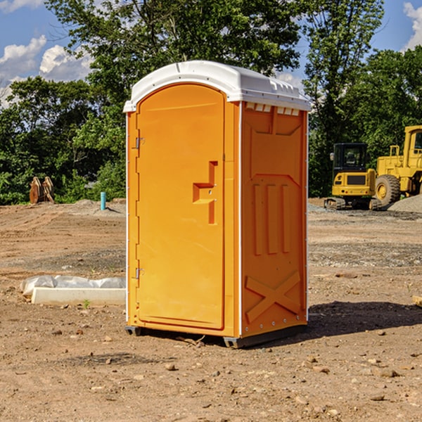 how often are the porta potties cleaned and serviced during a rental period in Bethel